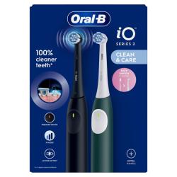 Oral-B iO2 Duo elektromos fogkefe 2 db, fekete és zöld (10PO010450)