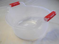 Fogantyús műanyag lavór, 10 l, víztiszta (1406)