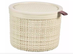 Curver Jute kerek doboz tetővel 2L bézs (245374)