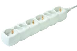 Home hálózati elosztó, 8 aljzat (4 euró + 4 földelt), 1,5m kábellel (NV 18/WH)