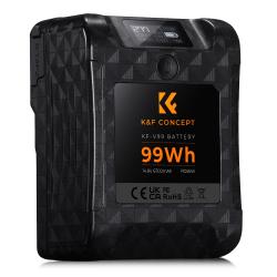 K&F Concept V-Mount akkumulátor, 99Wh, 14.8V, 6700mAH, PD65W, oled kijelző (KF-28-0024)