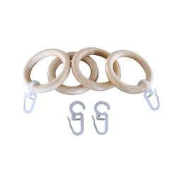 Függönykarika fa d=40 kampóval dió (10 db) (3704054)