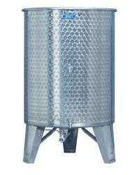 Inox 500 l-es bortartály, úszófedeles, paraffinos, 3 csappal (Zottel) (10488)