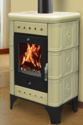 Warnex Bergen kerámia csempés kandalló, csontszín (DOM-KAND-011)