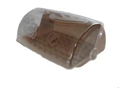 Kenyértartó mintás ajtóval vajszín műanyag (554)