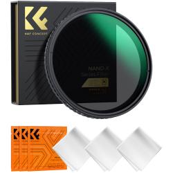 K&F Concept NANO-X, VARIO ND 2-32 szűrő, W/O Black cross, vízlep., karcálló, +3db törlőkendő, 77mm (