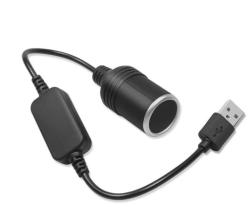 USB-port 12V autós szivargyújtó aljzathoz, átalakító adapter kábel A15163-1