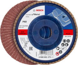 Bosch X431 Alox legyezőtárcsa, átmérő 115 mm, P60 (2608601271)