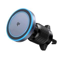 Ugreen W708 autós tartó (szellőzőre, 360°, 15W, wireless, MagSafe, gyorstöltő, Qi2 szabvány) FEKETE3