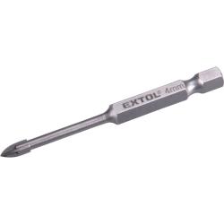 Extol premium fúró üvegre, kerámiára és csempére, keményfém lapkás; 4x70mm, 1/4