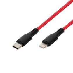 Home (USBCL1) töltőkábel USB-C /Lightning, piros, 1m