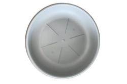 Virágtartó alátét, 36 cm, szürke műanyag (367)