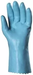 Mártott kék gumikesztyű, Saválló, pamut belsővel 10-es méretben (5210)