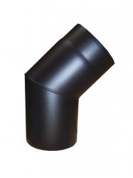 Vastag falú könyök 150/45 mm fekete (13035)