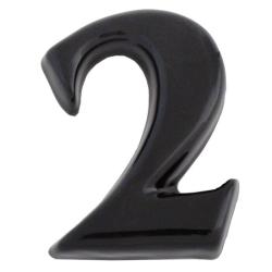 SB  kerámia házszám 2 fekete 12cm (3970062)