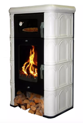 Warnex Napoli kerámia csempés kandalló, csontszín (DOM-KAND-009)