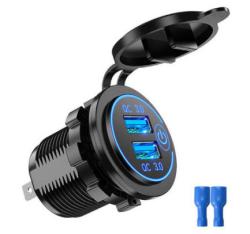 Beépíthető, vízálló USB töltő aljzat Quick Charge 3.0 13214