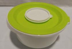 Keverőtál műanyag, kettős tetővel 3 l  (290-kiwi-fehér)