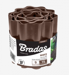 Gyepszegély, hullámos 9m x 10cm, barna (1503147 - OBFB 0910)