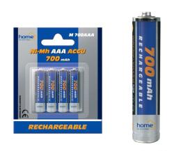 Home akkumulátor, AAA, 700 mAh, Ni-Mh, 4 db (M 700AAA)