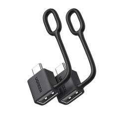 Ugreen adapter 2db (Type-C - USB aljzat, OTG, adatátvitel és töltés) FEKETE