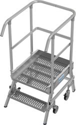 Krause Stabilo egy oldalon járható gurítható dobogó R13 profilrács lépcsőfokokkal, 1x2 (820983)