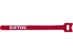 Extol Premium kábelkötegelő 12,0×200mm, tépőzárás 30db piros (8856292)