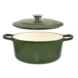 Perfect Home zománcozott öntöttvas lábas fedővel 25 cm (3,5L) öld (11862)