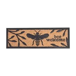 Kókuszrost és gumi lábtörlő méhecske mintás, 75x25cm (701-226 - BEE006)