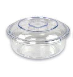 Kerek műanyagtál fedéllel 1 l (19)