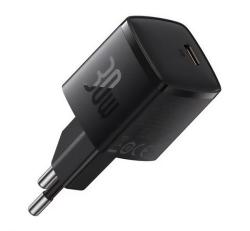 Baseus CUBE PRO hálózati töltő Type-C aljzat (30W, GaN5, PD gyorstöltő) FEKETE