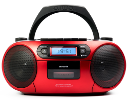 Aiwa RC-250RD hordozható retro boombox, piros (15564)