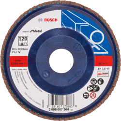 Bosch X551 Zirkon legyezőtárcsa o 115 mm, o 22.23 mm, P120