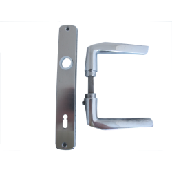 AL-LOY SB ajtókilincs 410 + ajtócím 90 mm kulcslyukas polírozott (3986645)