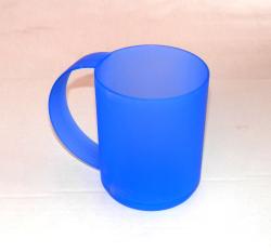 Íves fülű műanyagbögre 4 dl kék (354)