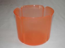 Virágtartó kaspó, szirom formájú, 17 cm, barack (215)