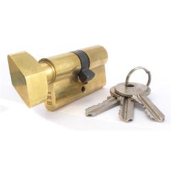 Zárbetét  fordítógombos 30/30mm 3 kulcs réz (3286469)