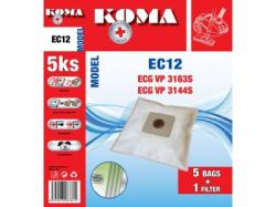 Mikrofilteres porszívó porzsák 5db/csomag + 1 db filter (EC-12)