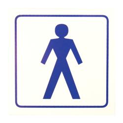 SB  tábla műanyag 13x13cm férfi WC szimbólum (3970109)