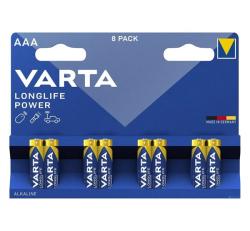 Varta LONGLIFE POWER tartós elem (AAA, LR03, 1.5V, alkáli) 8db/csomag