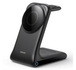 JOYROOM asztali töltőállvány 3in1 (15W, wireless, gyorstöltő, MagSafe, Airpods, Apple Watch töltő) F