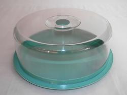 Nagy műanyag tortatartó és szendvicsbúra menta (247)