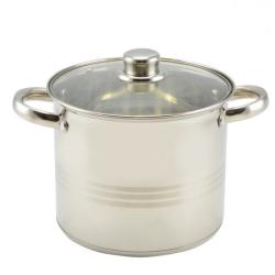 Rozsdamentes fazék + üvegfedő 26 cm (10341)