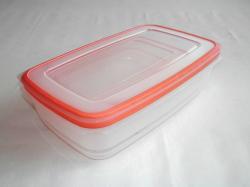 Alacsony műanyagdoboz szett, téglalap alapú 4 db barack (1593)