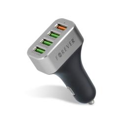 Forever Autós gyorstöltő 4x USB, 30 W, fekete (FE458186)