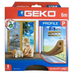 GEKO Tömítőprofil öntapadós gumi   6m 