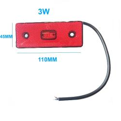 Szélességjelző/helyzetjelző, 12V-36V, piros LA-607R