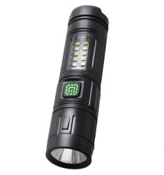 Akkumulátoros LED zseblámpa - USB-ről tölthető - 7 funkciós