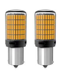 1156 LED izzó 144 SMD 21W sárga CANBUS 12/48V, 2 db (22308)