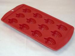 Gumis, szeder alakú jégkocka készítő piros (707)